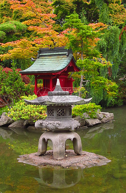 东方花园黄色红色乡村国家公园季节性园林植物学植物绿色图片