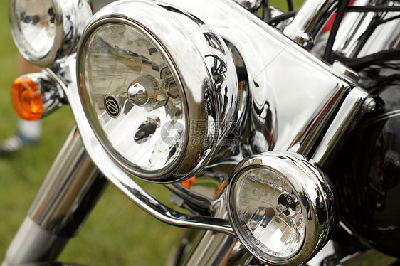 摩托车头灯金属大灯车辆反射运输摩托合金骑术玻璃图片
