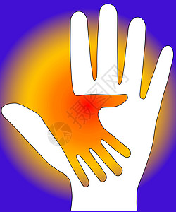 把手举起来插图联盟展示忠诚工作绘画身体商业戒指阴影图片