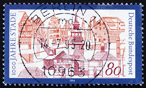 邮票德国 1994 视图 od Staade 德国图片