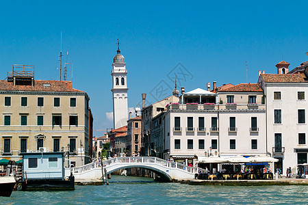 从水中看威尼斯城市景色图片