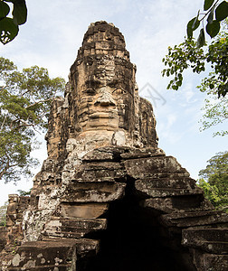 Angkor Thom柬埔寨南门图片