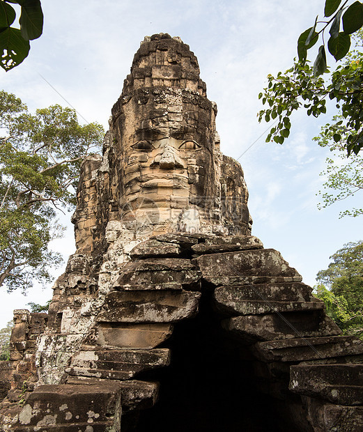 Angkor Thom柬埔寨南门图片