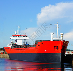 货船船运游泳工艺航海货物红色运输蓝色商业舰队图片