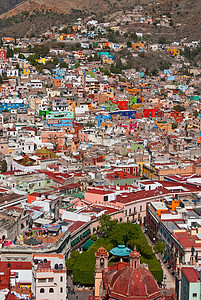 墨西哥瓜纳华托的鲜活颜色图片