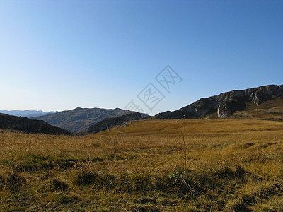 高加索山脉植物草甸宽慰路线岩石天空冰川全景旅游植被图片