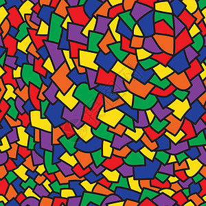 抽象艺术 色彩多彩的几何无缝图案图片