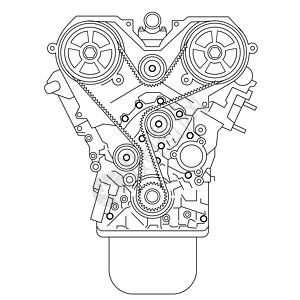 内燃机发动机活力腰带管道技术齿轮运输机器戒指活塞引擎图片