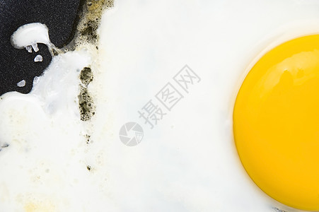 煎锅上炒鸡蛋烹饪圆圈生活平底锅阳面曲线油炸食物图片