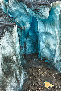 冰川冰洞远足场景季节山脉蓝色冻结山沟峡谷高度洞穴图片