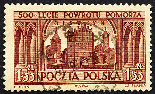 波兰1954年 Olsztyn之景图片