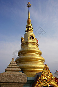 泰国帕塔佛教徒旅行宝塔历史性寺庙黄色废墟旅游公园天空图片