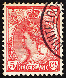 荷兰1898年威廉米娜王后图片
