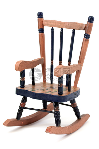 摇椅装饰座位雕刻椅子蓝色橙子风格棕色休息娃娃图片