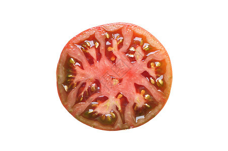 切番茄传家宝水果植物红色种子蔬菜背景图片