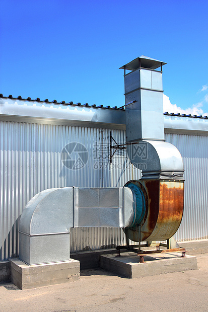 排气管冷却气候冷气机管道瓦楞建筑通风系统温度空气图片