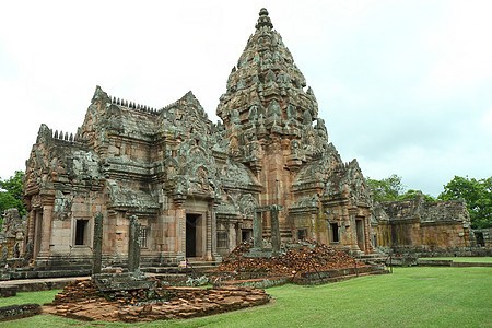 Phanomrung历史公园 城堡建筑学岩石艺术雕塑雕像宝塔旅游寺庙文化国家图片