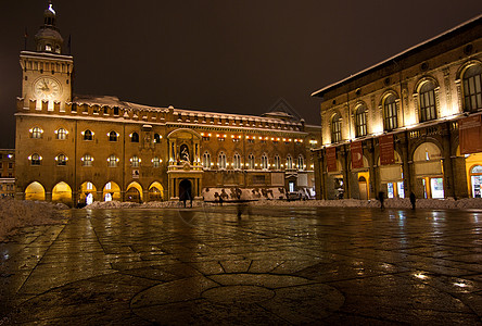 bologna 主方形历史观点历史性外观建筑学娱乐精确度地面纪念碑旅游图片