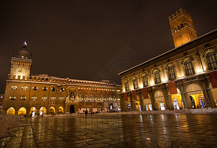 bologna 主方形历史性历史房间城市世界公证人场景纪念碑外观明信片图片