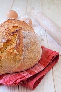 安定面包食物小麦酵母发酵乡村面粉饮食营养脆皮擀面杖图片