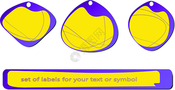 一组标签圆圈零售绘画购物椭圆塑料插图徽章卡通片团体图片