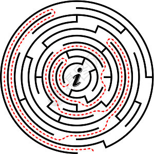 圆环迷宫红色智力圆圈中心圆形挑战同心小路困惑拼图图片