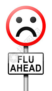 流感警报概念传染性警告疫苗呼吸咳嗽风险发烧预防感染漏洞图片