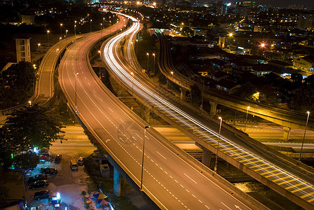 高速公路车辆车道过境立交桥交通运输街道速度场景路灯图片
