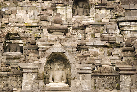 印地安的borobudur寺庙图片