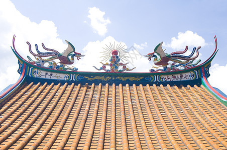 中国寺庙吉祥祷告建筑学财富地标传统风景红色吸引力遗产图片