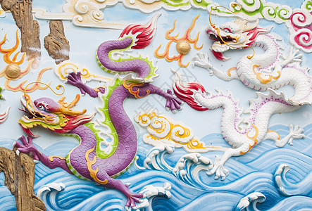 中国龙文化传统雕塑艺术宗教情调异国庆典雕像装饰品图片