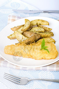 鱼和薯条海鲜英语白色柠檬筹码食物油炸鞑靼美食鳕鱼图片