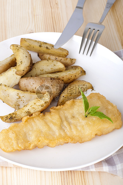 鱼和薯条美食鳕鱼黄色白色筹码海鲜柠檬油炸课程英语图片