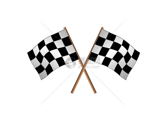 赛旗锦标赛检查精加工旗帜象征赛车速度图片