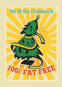 减肥圣诞免费圣诞树录音带测量图片