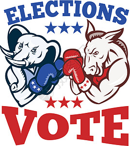 共和党大象马斯科特选举投票图片