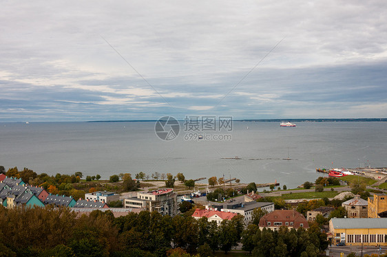 海景塔林地标小屋黑色蓝色住宅房子建筑天空建筑学水平图片