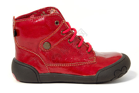 红鞋衣服青年鞋类白色宏观皮革图片