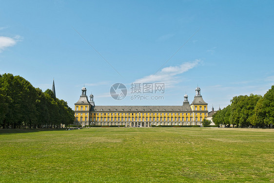 波恩大学地标旅行建筑蓝色知识学习晴天学校中心天空图片