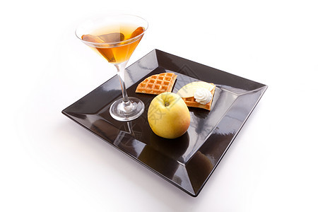 苹果酸盐切片与饮料奶油食谱鸡尾水果香草酒杯糕点果汁盘子奇异果图片
