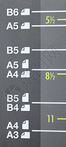 激光复印机上的纸张尺寸 A3 A4 A5 B4 B5 B6复印件电子产品印刷白色办公室机器打印机技术电子容量图片