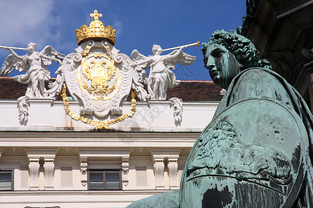 奥地利维也纳Hofburg宫庭院文化雕像旅游纪念碑正方形历史旅行游客城堡城市图片