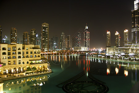 迪拜老城夜之夜建筑师集市房子建筑学城市都市图片