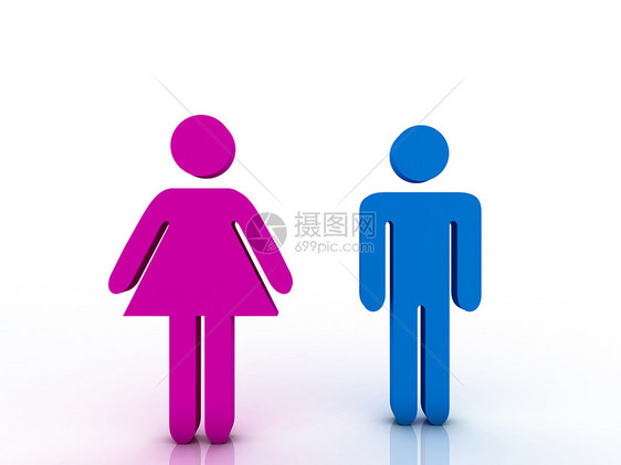 3d 男女标志牌图片