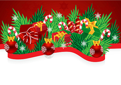 贺卡卡云杉季节胜利玩具新年礼物雪花传统幸福庆典背景图片