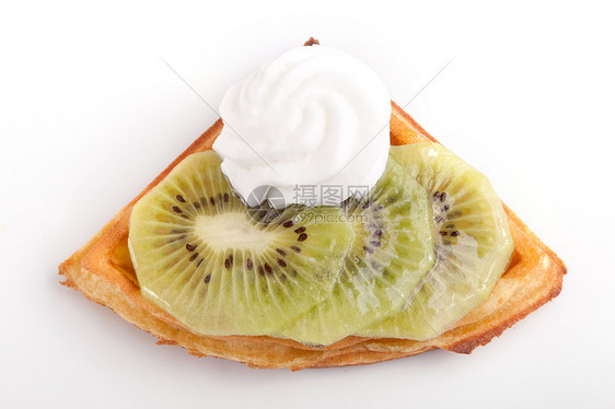 Kiwi tart 切片柠檬甜点小吃早餐果汁鸡尾美食盘子水果蛋糕图片