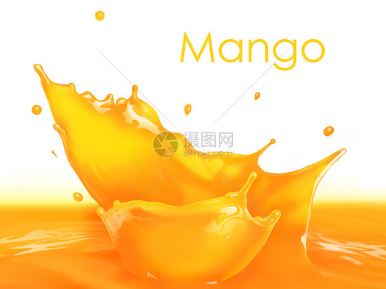 芒果汁食物果汁器皿果味黄色水瓶水壶饮料液体图片
