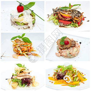 食品饮食晚餐美食营养贝类辣椒乌贼食物沙拉奢华图片