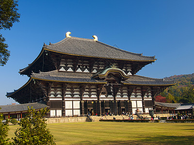 世界地标日本奈拉Todaiji寺庙主厅背景