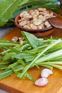 法瓦豆和薯豆豆类饮食食物菊苣豆子农业棕色美食蔬菜图片